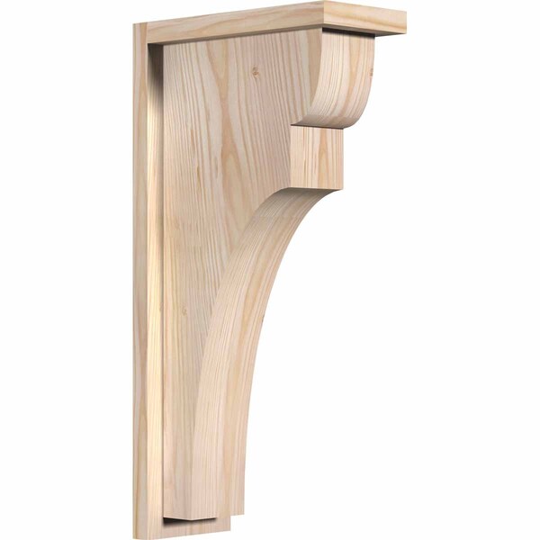 Ekena Millwork Yorktown Smooth Corbel w/Backplate, Douglas Fir, 5 1/2"W x 12"D x 24"H COR06X12X24YOR01SDF - main